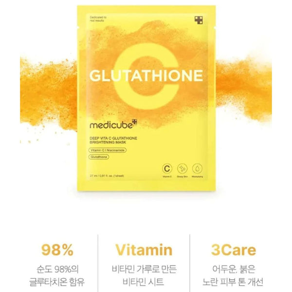 MEDICUBE Deep Vita C Glutathione Brightening Mask
