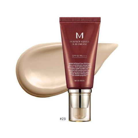 M PERFECT COVER BB CREAM SPF42 PA+++ - #23 NATURAL BEIGE - The Cosmetic Store New Zealand