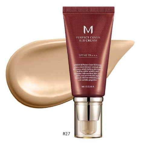 M PERFECT COVER BB CREAM SPF42 PA+++ - #27 HONEY BEIGE - The Cosmetic Store New Zealand