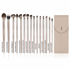 15-piece luxury gold makeup brush set with professional face and eye cosmetic brushes-THE COSMETIC STORE NZ