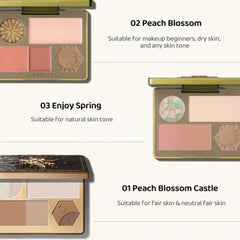 Compendium of Materia Medica Series – Facial Makeup Palette #03 Spring | Blush, Highlight & Contour Palette 14.2g