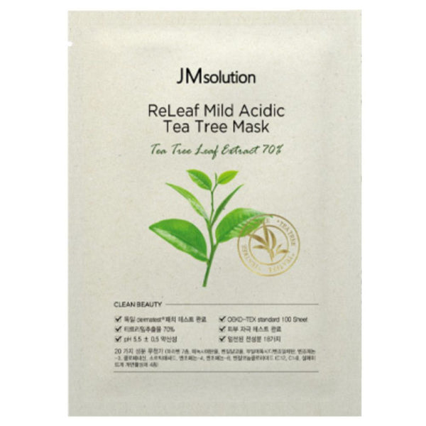 JM Solution Releaf Mild Acidic Tea Tree Mask Sheet -1 Sheet