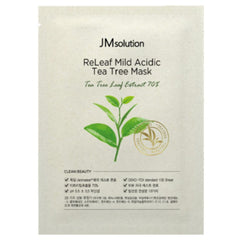 JM solution ReLeaf Mild Acidic Tea Tree Mask packaging on a white background