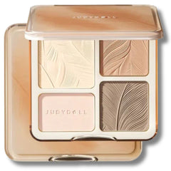 JUDYDOLL 2 IN 1 Highlighter Contour Palette 9g- 05 Feather Glow Palatte-The Cosmetic Store