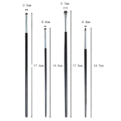 4-piece pony hair precision eyeshadow brush set for blending and detailed eye makeup application-THE COSMETIC STORE NZ