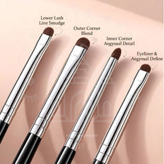 4-piece pony hair precision eyeshadow brush set for blending and detailed eye makeup application-THE COSMETIC STORE NZ