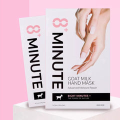 Two boxes of 8 Minute Goat Milk Hand Mask 1 Pair- THE COSMETIC STORE NZ