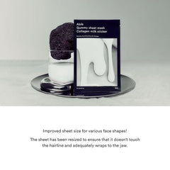 Gummy Sheet Mask Collagen Milk Sticker 1ea Mask