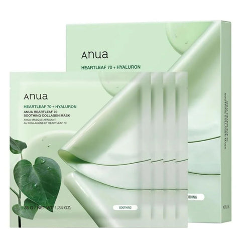 Anua Heartleaf 70 Collagen Sheet Mask 4 Pack-THE COSMETIC STORE New Zealand