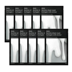 Gummy Sheet Mask Collagen Milk Sticker Set 10 Masks
