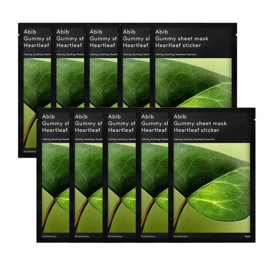 Gummy Sheet Mask Heartleaf Sticker Set 10 Masks