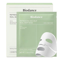 BIODANCE-Refreshing Sea Kelp Real Deep Mask Set 4ea for soothing & oil control- The Cosmetic Store New Zealand
