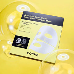 COSRX Advanced Snail Mucin Glass Glow Hydrogel Mask -sensitive skin mask -THE COSMETIC STORE NZ