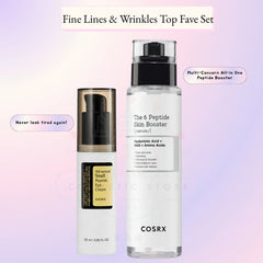 Two skincare products with COSRX - Fine Lines & Wrinkles Top Fave Set | Peptide Anti-Aging Duo -THE COSMETIC STORE NZ