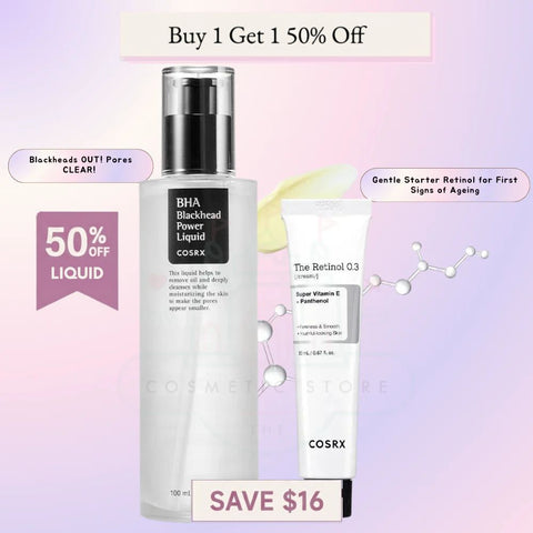 Cosrx skincare products with promotional text BUY 1 GET 1 50% OFF for Mother's Day-THE COSMETIC STORE NZ