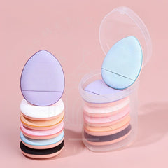 CUSHION THUMB POWDER PUFF SET-Mini Finger Makeup Puffs with Storage Case (6pcs Mixed Colors)-THE COSMETIC STORE NZ