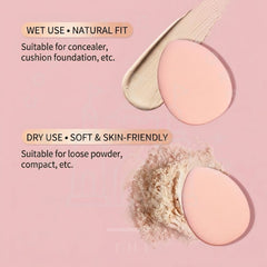 CUSHION THUMB POWDER PUFF SET-Mini Finger Makeup Puffs with Storage Case (6pcs Mixed Colors)-THE COSMETIC STORE NZ