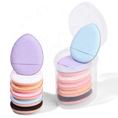 CUSHION THUMB POWDER PUFF SET-Mini Finger Makeup Puffs with Storage Case (6pcs Mixed Colors)-THE COSMETIC STORE NZ