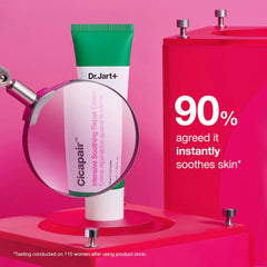 Applying Dr.Jart+ Cicapair Repair Cream to reduce redness and irritation