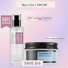 Dryness Top Fave Set | Deep Hydration & Glow Duo BUY 1 GET 1 50% OFF-with promotional text on