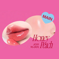{ Keyring Set} Lip&Cheek Glowy Jelly Pot - JC01 Honey Peach 4g