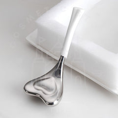 FACIAL ICE ROLLER MASSAGER TOOL 101g-Fish Tail Ice Spoon, Ice Hammer &Ice Ball for Skin Lifting, Depuffing &Cooling Therapy (White Handle)-THE COSMETIC STORE NZ