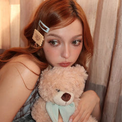Flower Knows The Sweetie Bear Collection Biscuit Hair Clip -1pcs-THE COSMETIC STORE NZ