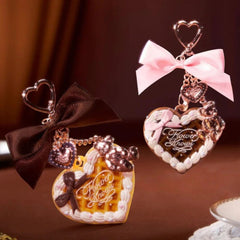 Decorative earrings with heart shapes and bows -Flower Knows Sweetie Bear Mini Setting Powder 01 Cocoa lightweight setting powder