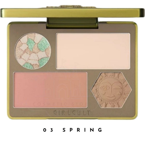 Compendium of Materia Medica Series – Facial Makeup Palette #03 Spring | Blush, Highlight & Contour Palette 14.2g