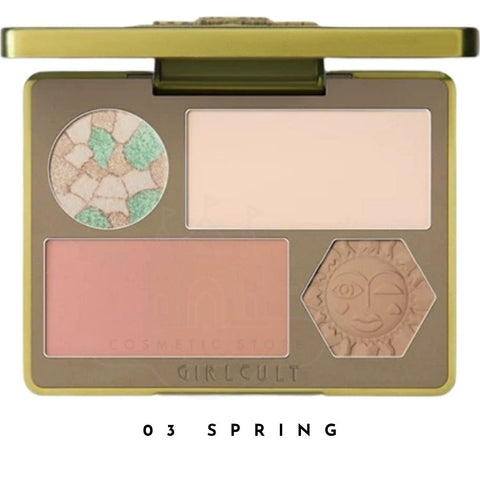 Compendium of Materia Medica Series – Facial Makeup Palette #03 Spring | Blush, Highlight & Contour Palette 14.2g