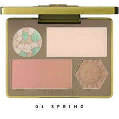 Compendium of Materia Medica Series – Facial Makeup Palette #03 Spring | Blush, Highlight & Contour Palette 14.2g