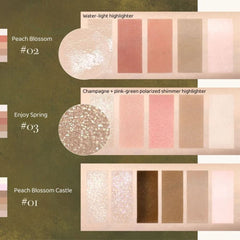 Compendium of Materia Medica Series – Facial Makeup Palette #03 Spring | Blush, Highlight & Contour Palette 14.2g