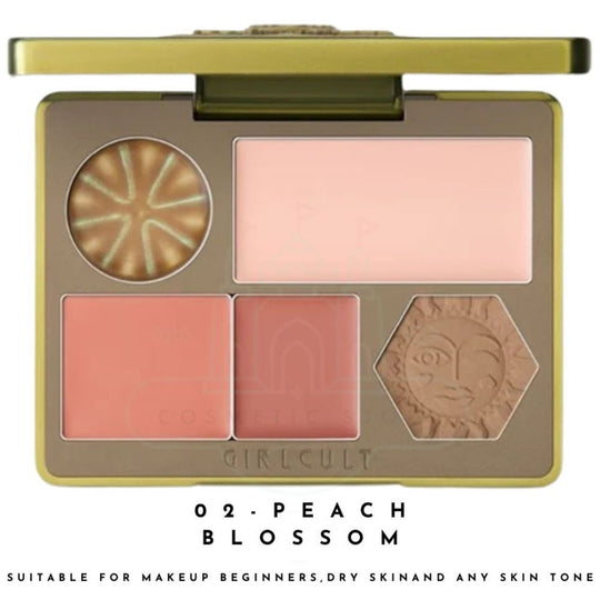 Compendium of Materia Medica Series – Facial Makeup Palette #02 Peach Blossom | Blush & Contour Palette 13g