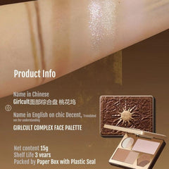 Gold Rush Series – Facial Makeup Palette #01 Taohuawu | Blush, Highlight & Contour 15g