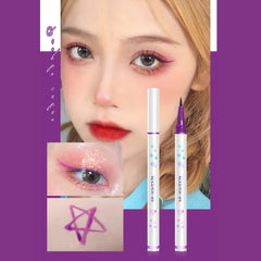 Makeup product with close-up shots - Huawenzi Colorful Lasting Eye Opening Liner PURPLE -THE COSMETIC STORE NZ