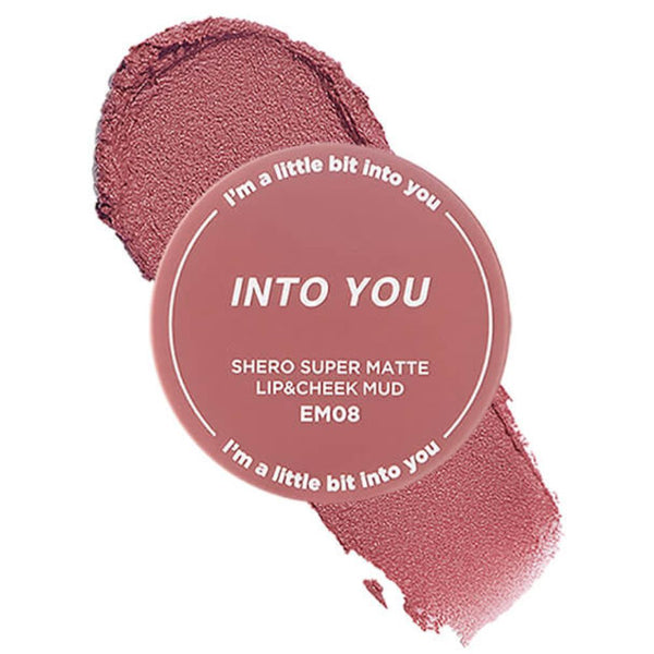 Shero Super Matte Lip&Cheek Mud 5g-EM08 BROWN-taupe / Brick Red Nude