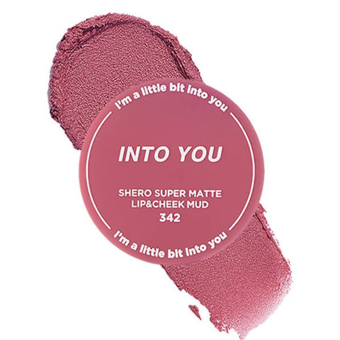 INTO YOU Lip Mud shade 342 Brown-Rose Dust Rose Pink swatch