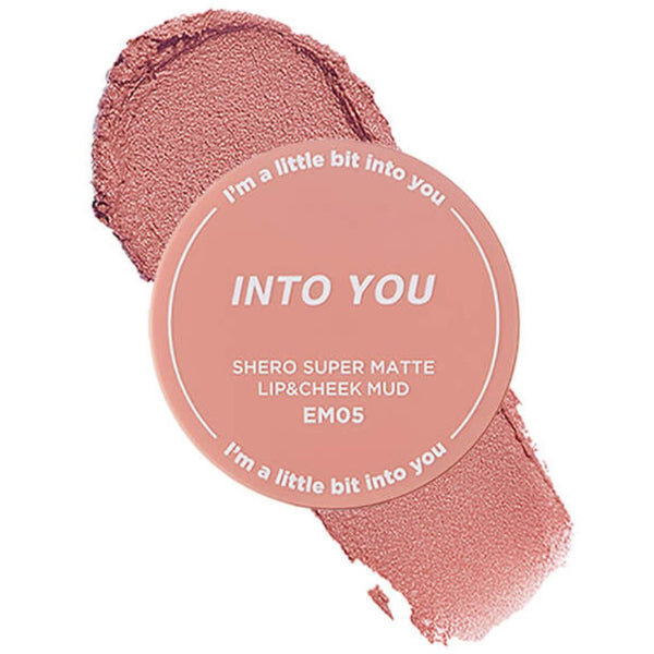 Shero Super Matte Lip&Cheek Mud 5g-EM05 NUDE-Cinnamon/ Sunset Nude