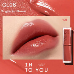 INTO YOU Glowing Lipstick - GL08 Red Brown 3g-THE COSMETIC STORE NZ
