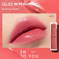 INTO YOU Glowing Lipstick 3g- GL02 In Peach-THE COSMETIC STORE NZ