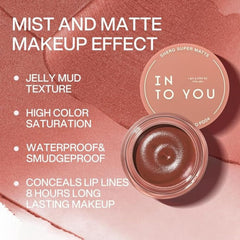 INTO YOU Lip Mud shade PD04 Nude-taupe Coral Nude swatch