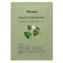 JMsolution ReLeaf Fit Heartleaf Mask packaging on a white background