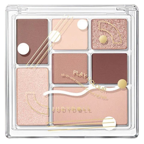 JUDYDOLL Play Color ALL-IN-ONE Eyeshadow Palette 8.5g -17 Sweet Smoked Rose-THE COSMETIC STORE NZ