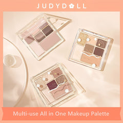 JUDYDOLL Play Color ALL-IN-ONE Eyeshadow Palette 8.5g -16 Raw Coconut Latte-THE COSMETIC STORE NZ