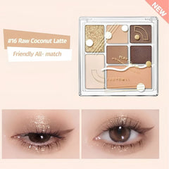 JUDYDOLL Play Color ALL-IN-ONE Eyeshadow Palette 8.5g -16 Raw Coconut Latte-THE COSMETIC STORE NZ