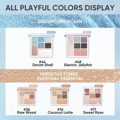 JUDYDOLL Play Color ALL-IN-ONE Eyeshadow Palette 8.5g -16 Raw Coconut Latte-THE COSMETIC STORE NZ