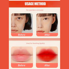 Silicone Lip Brush with Cover – Portable, Fragrance-Free| Perfect for Lipstick and Concealer Application