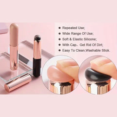 Silicone Lip Brush with Cover – Portable, Fragrance-Free| Perfect for Lipstick and Concealer Application