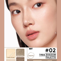 2 IN 1 Highlighter Contour Palette 9g - 02 Tree