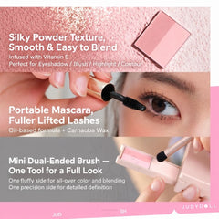 Judydoll Mini Makeup Palette 02 Taro Box with mascara open showing mirror and mauve taro shades NZ